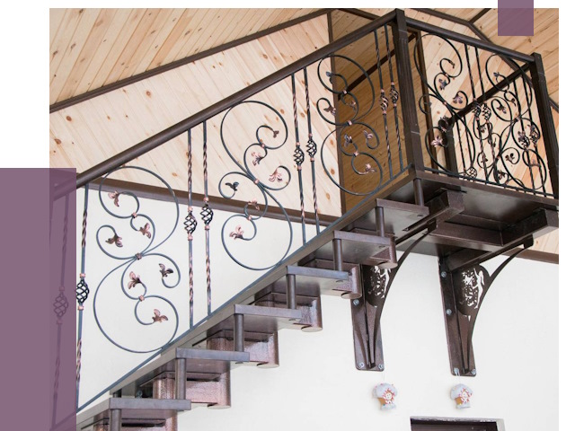 Кованые лестницы в Костроме от 79630 руб. под ключ