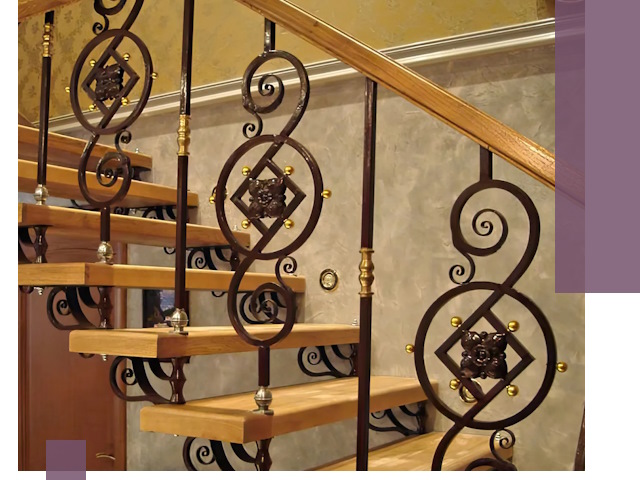 Изготовление кованых лестниц под ключ в Костроме