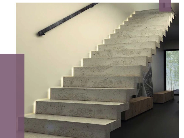 Облицовка бетонных лестниц в Костроме от 4594 руб/м2 