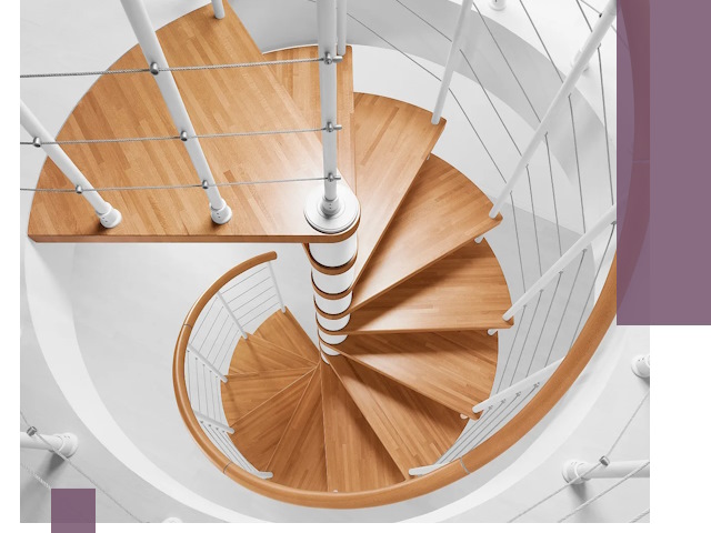 Изготовление винтовых лестниц под ключ в Костроме