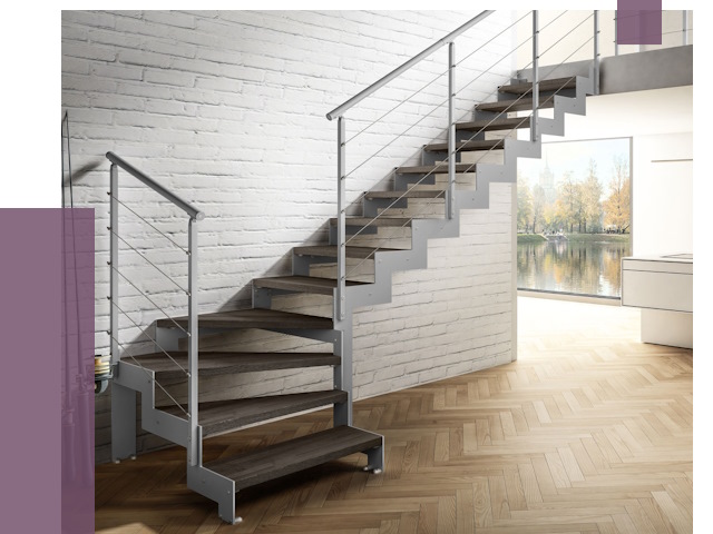 Г-образные лестницы под ключ в Костроме от 37008 руб. | ПРОЛЁТ-Кст