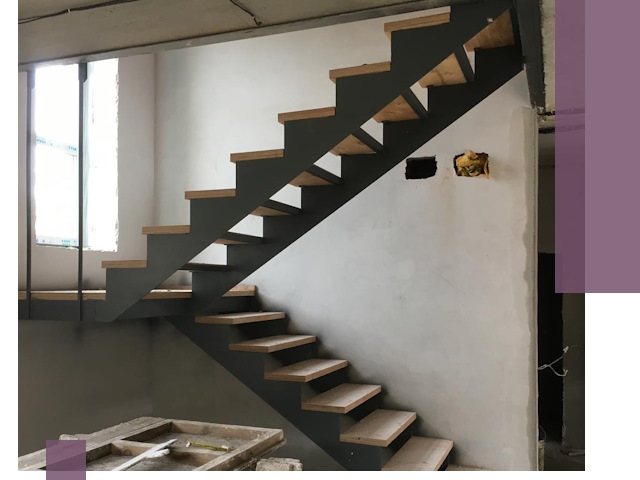 Изготовление лестниц на металлокаркасе в Костроме от производителя