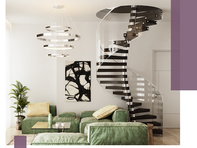 Лестницы для двухуровневой квартиры в Костроме — изготовление и монтаж