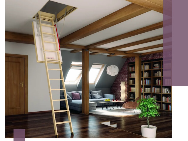 Чердачные лестницы под ключ в Костроме: изготовление и монтаж