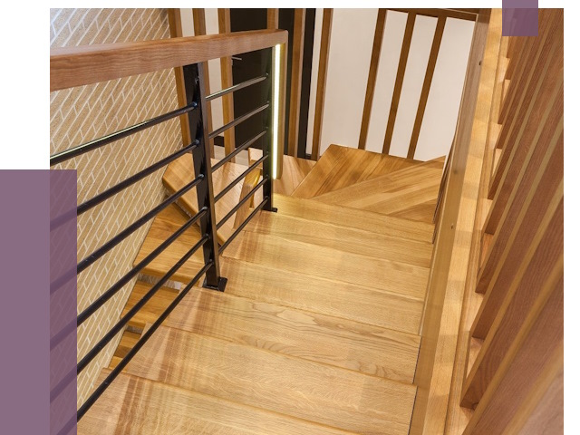 Лестницы из ясеня в Костроме под ключ от 10005 руб. 