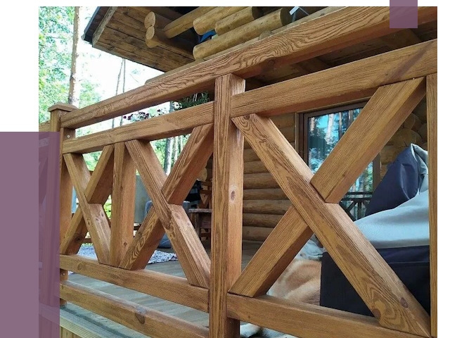 Деревянные перила под ключ в Костроме от 7657 руб. 