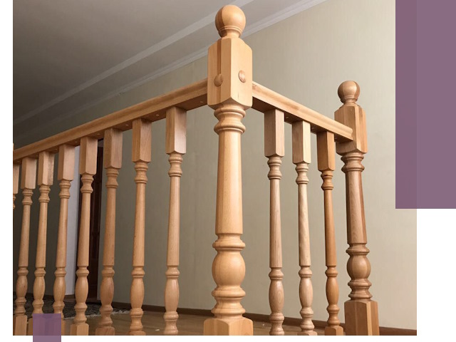 Деревянные перила на заказ в Костроме: монтаж и изготовление