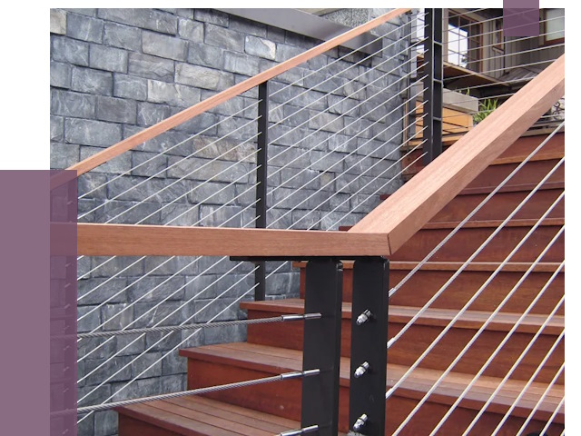 Тросовые перила под ключ в Костроме от 7759 руб.