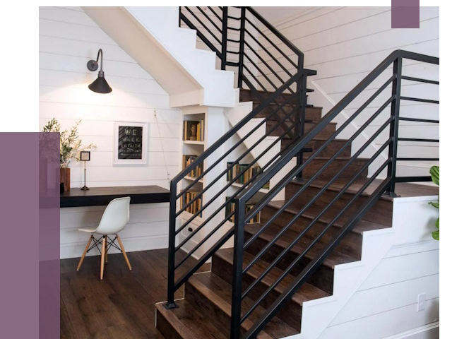 Перила для лестницы в доме в Костроме от 7402 руб. — ПРОЛЁТ-Кст