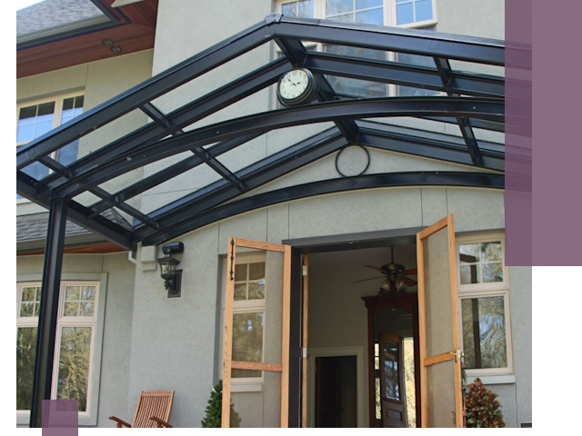 Изготовление и монтаж навесов и козырьков в Костроме