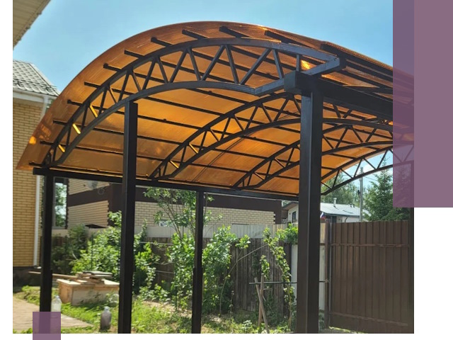 Изготовление навесов под ключ в Костроме из качественных материалов