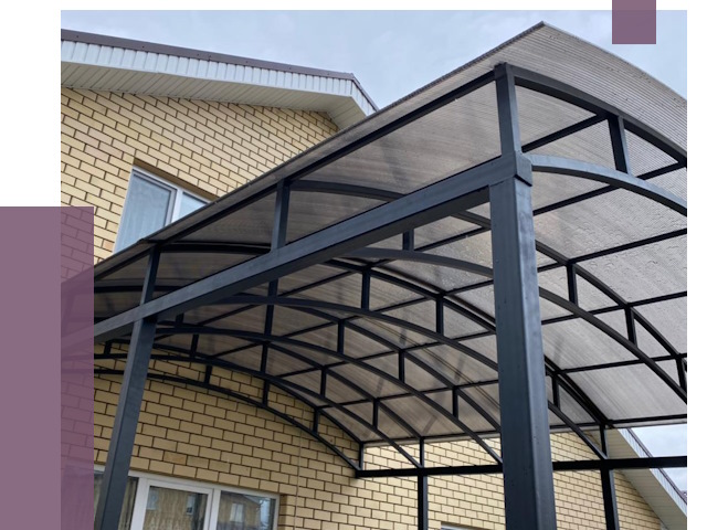 Монтаж козырьков в Костроме от 11485 руб. | ПРОЛЁТ-Кст