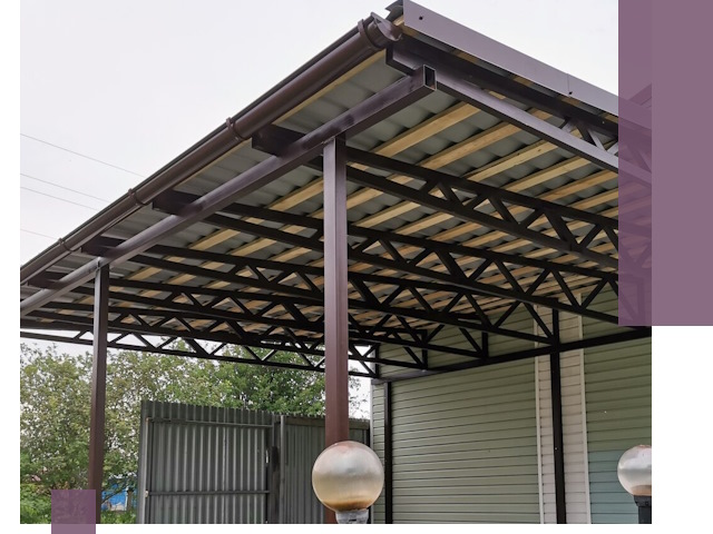 Навесы под ключ в Костроме: изготовление, монтаж и гарантия