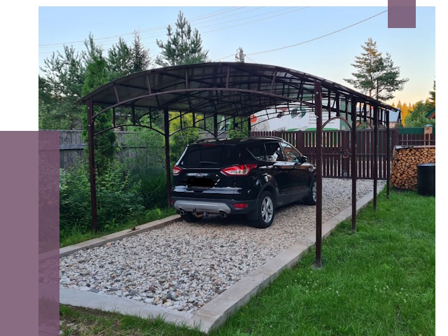 Навесы для автомобиля в Костроме от 13119 руб.  | ПРОЛЁТ-Кст