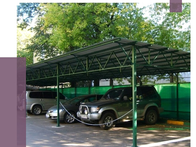 Навесы для парковки в Костроме от 80141 руб. заказать | ПРОЛЁТ-Кст