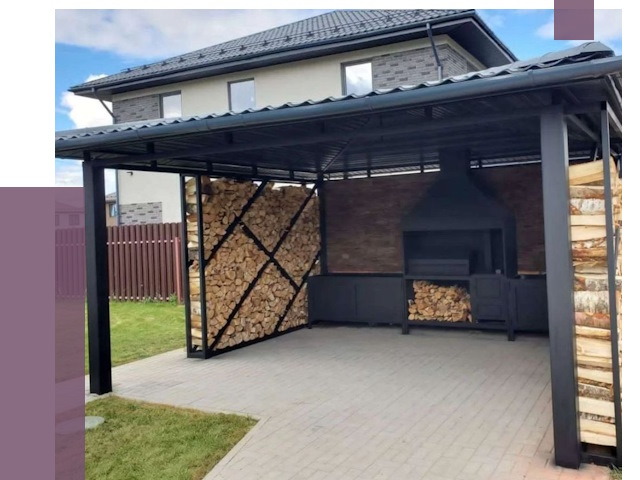 Навесы для барбекю в Костроме от 12710 руб. под ключ | ПРОЛЁТ-Кст