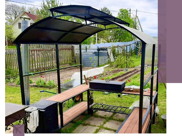 Навесы для барбекю в Костроме: изготовление, монтаж и демонтаж