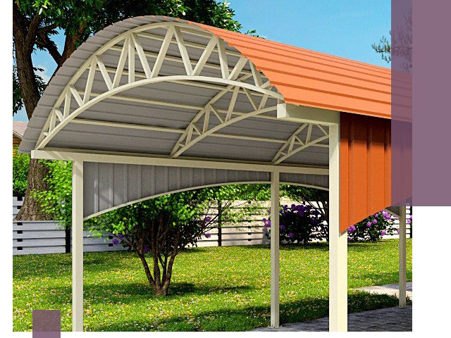 Навесы из профнастила под ключ в Костроме — установка и монтаж