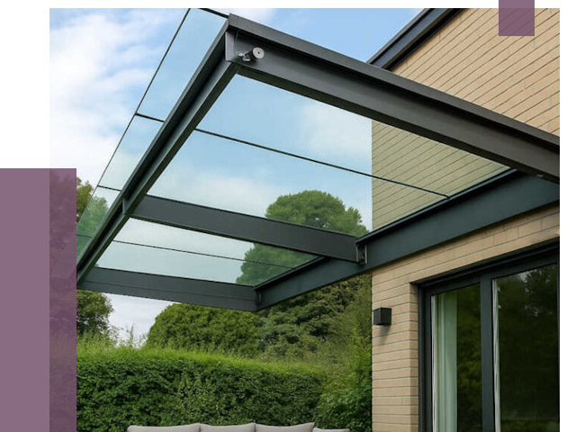 Стеклянные навесы и козырьки в Костроме от 12251 руб.