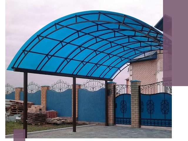 Арочные навесы под ключ в Костроме — изготовление и монтаж