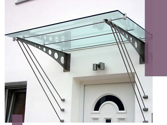 Козырьки над входом под ключ в Костроме — изготовление и монтаж