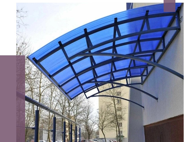 Козырьки из поликарбоната в Костроме от 4288 руб. под ключ | ПРОЛЁТ-Кст