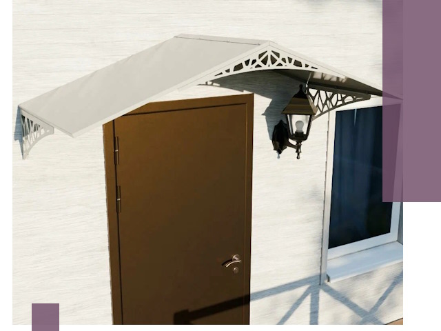 Металлические козырьки на входы и террасы в Костроме