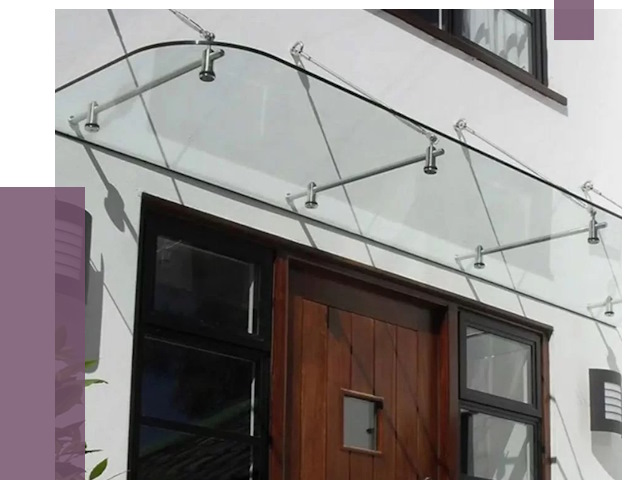 Стеклянные козырьки в Костроме от 18887 руб. | ПРОЛЁТ-Кст